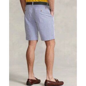 Polo Ralph Lauren Men's Stretch 9.25" Seersucker Shorts Blue Size 42 W